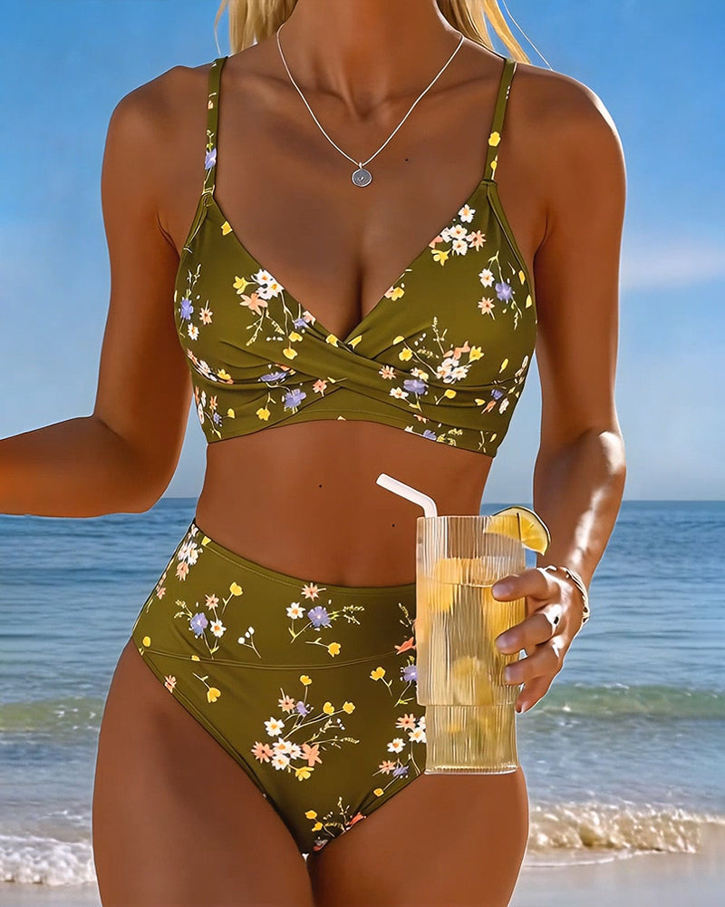 Giada | Maillot de bain floral pour femmes avec soutien-gorge sans fil