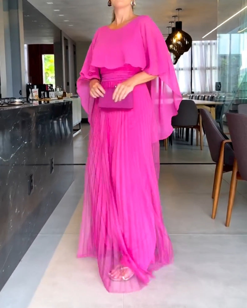 Robe Maxi A Ligne Col Rond