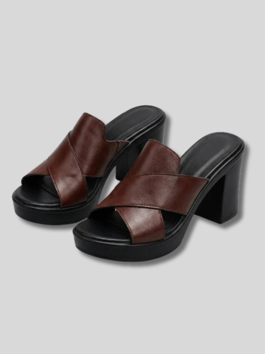 Hezlea | Sandales à talons élégantes avec des lanières croisées