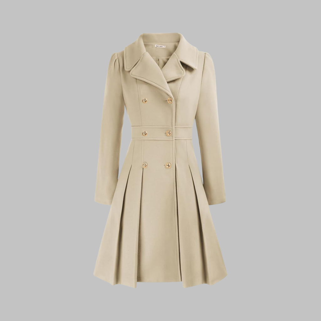 Manteau Double Boutonnage Femme – Coupe Classique et Élégance Intemporelle