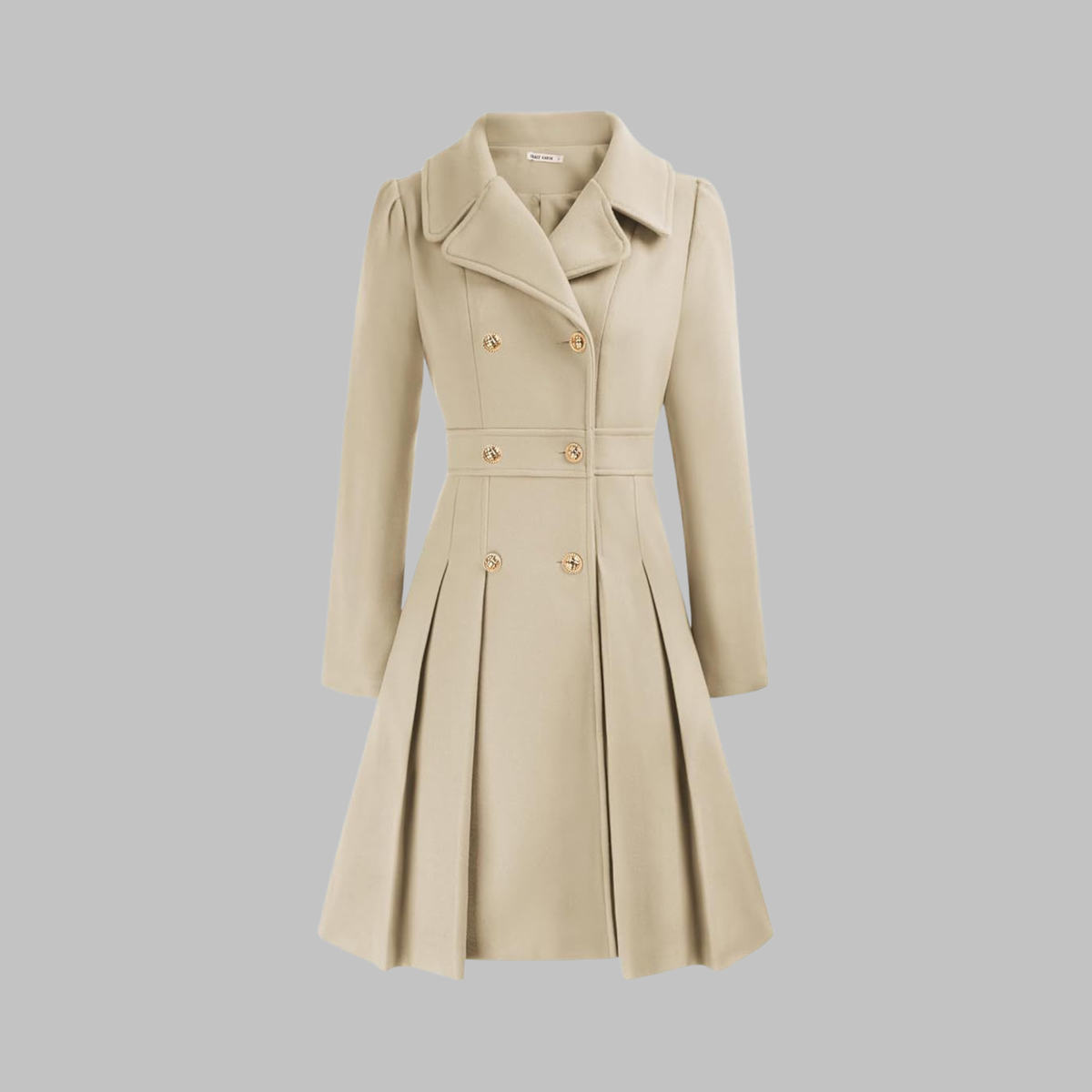 Manteau Double Boutonnage Femme – Coupe Classique et Élégance Intemporelle