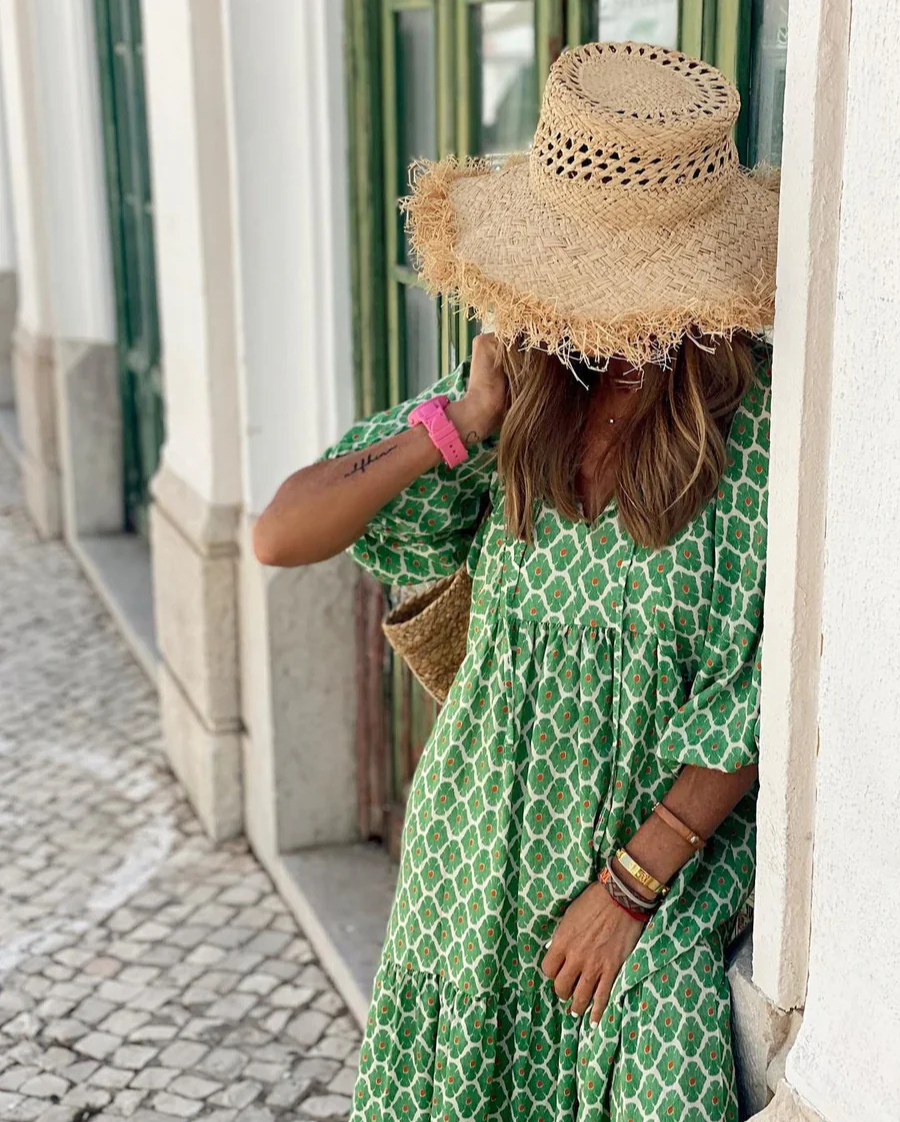Elin | Robe Maxi à Pois pour Femmes
