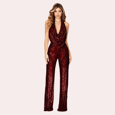Combinaison à paillettes glamour pour femme | Chic