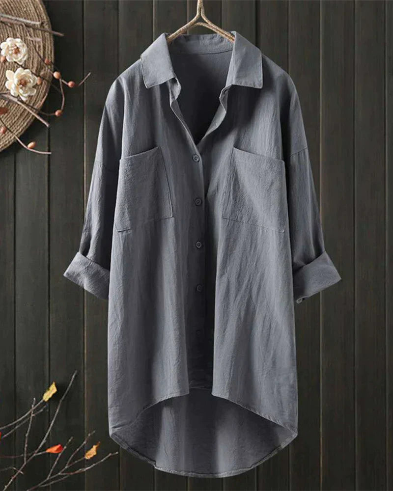 Angelina™ - Blouse unie à manches longues