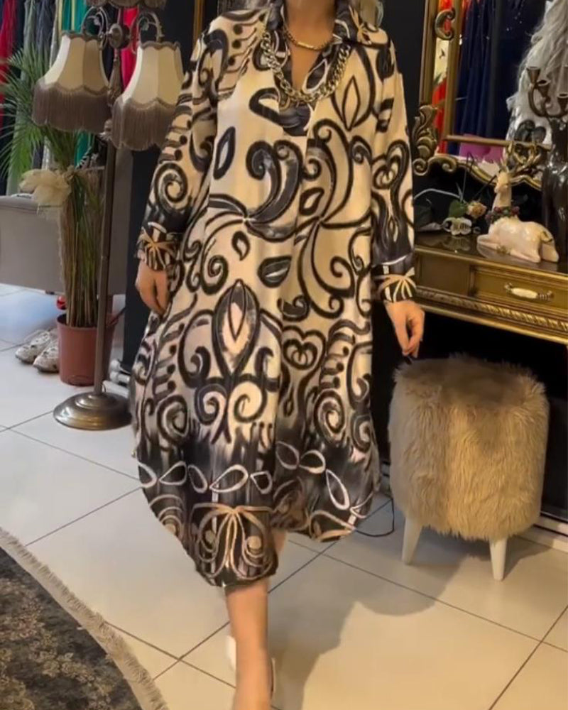 Robe imprimée loose et élégante