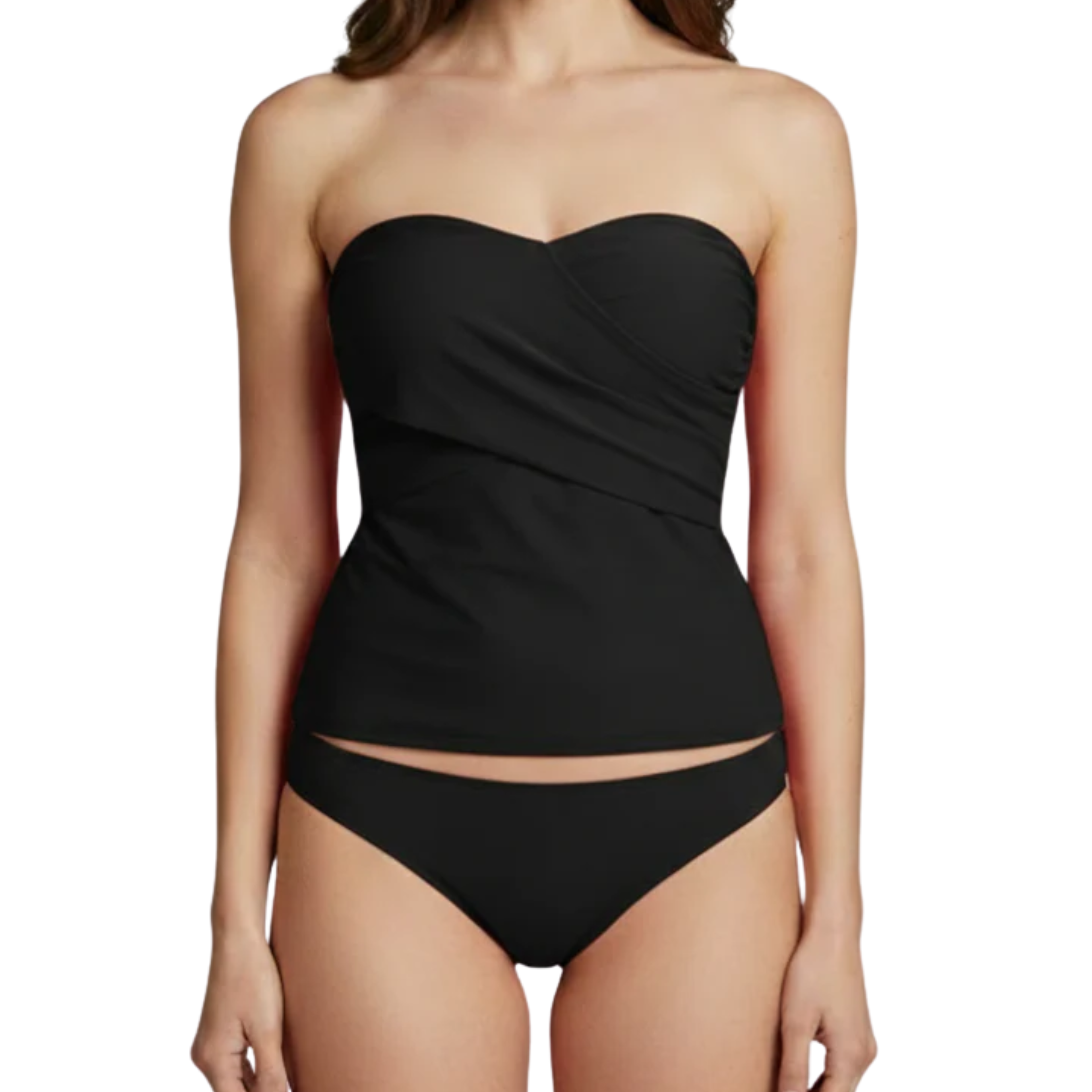 Ensemble Tankini Bustier pour Femme avec Bas Assorti Maillot de Bain