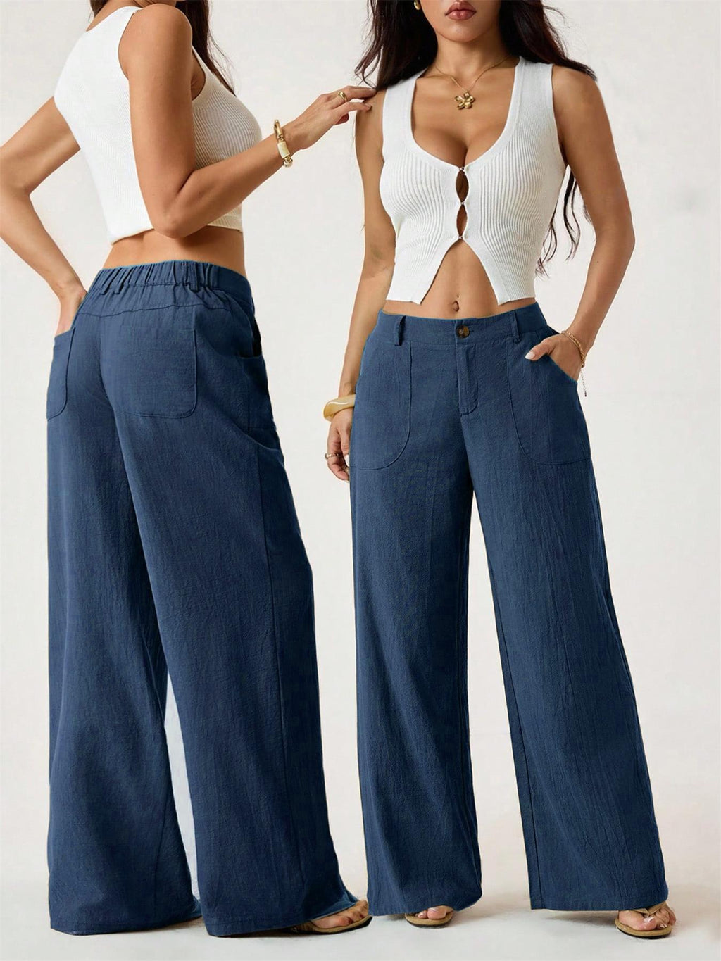 Oaklynn | Pantalon large élégant avec coupe classique