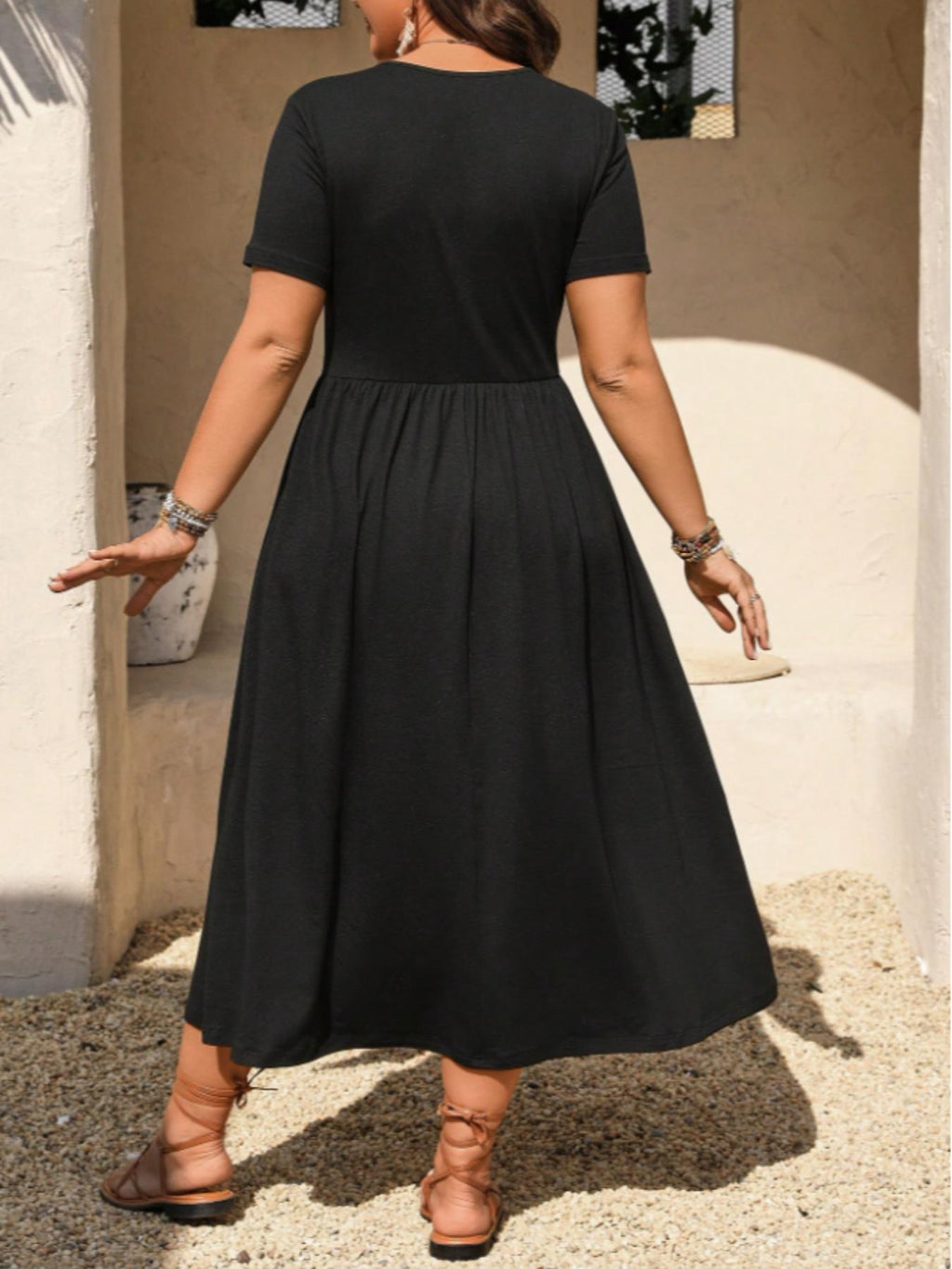 Mirrela | Robe midi légère avec taille empire féminine