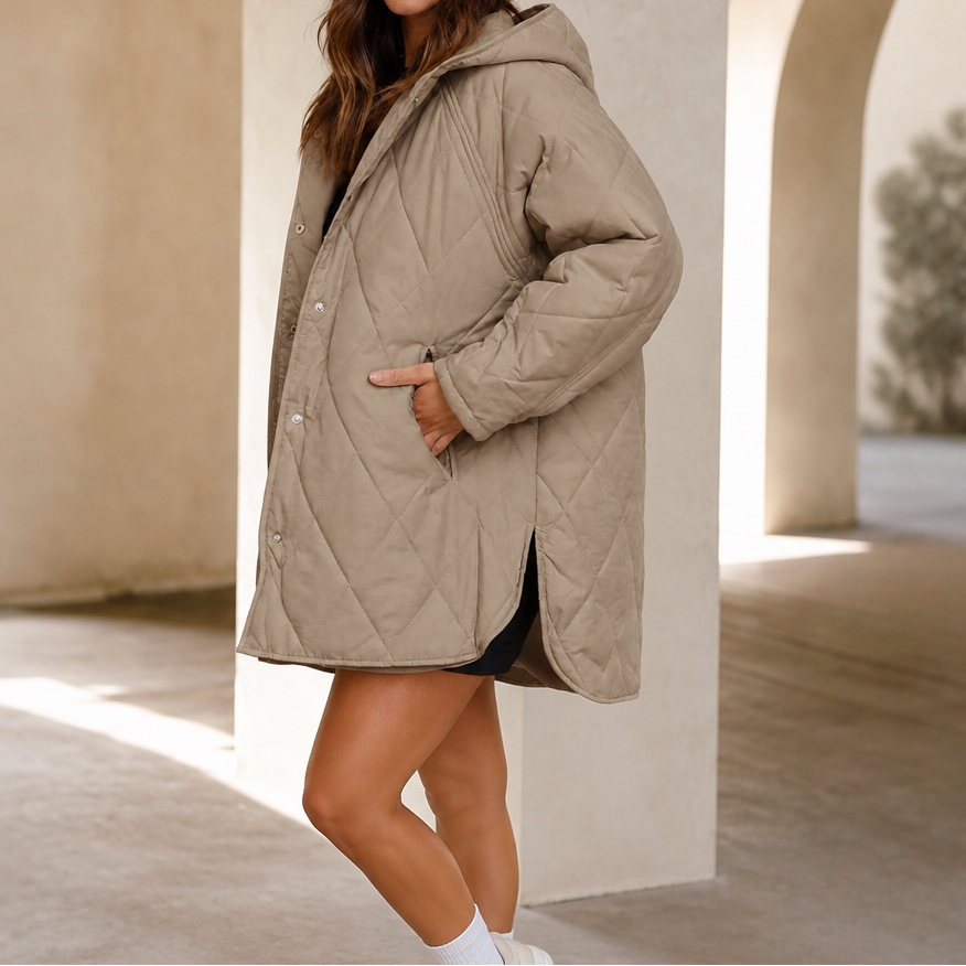 Karolin | Veste d'hiver élégante et slim pour femmes avec matelassage en diamant
