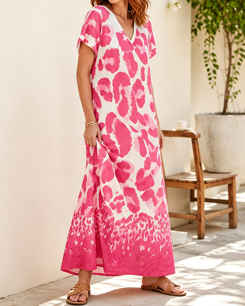 Robe Lâche Léopard Imprimé