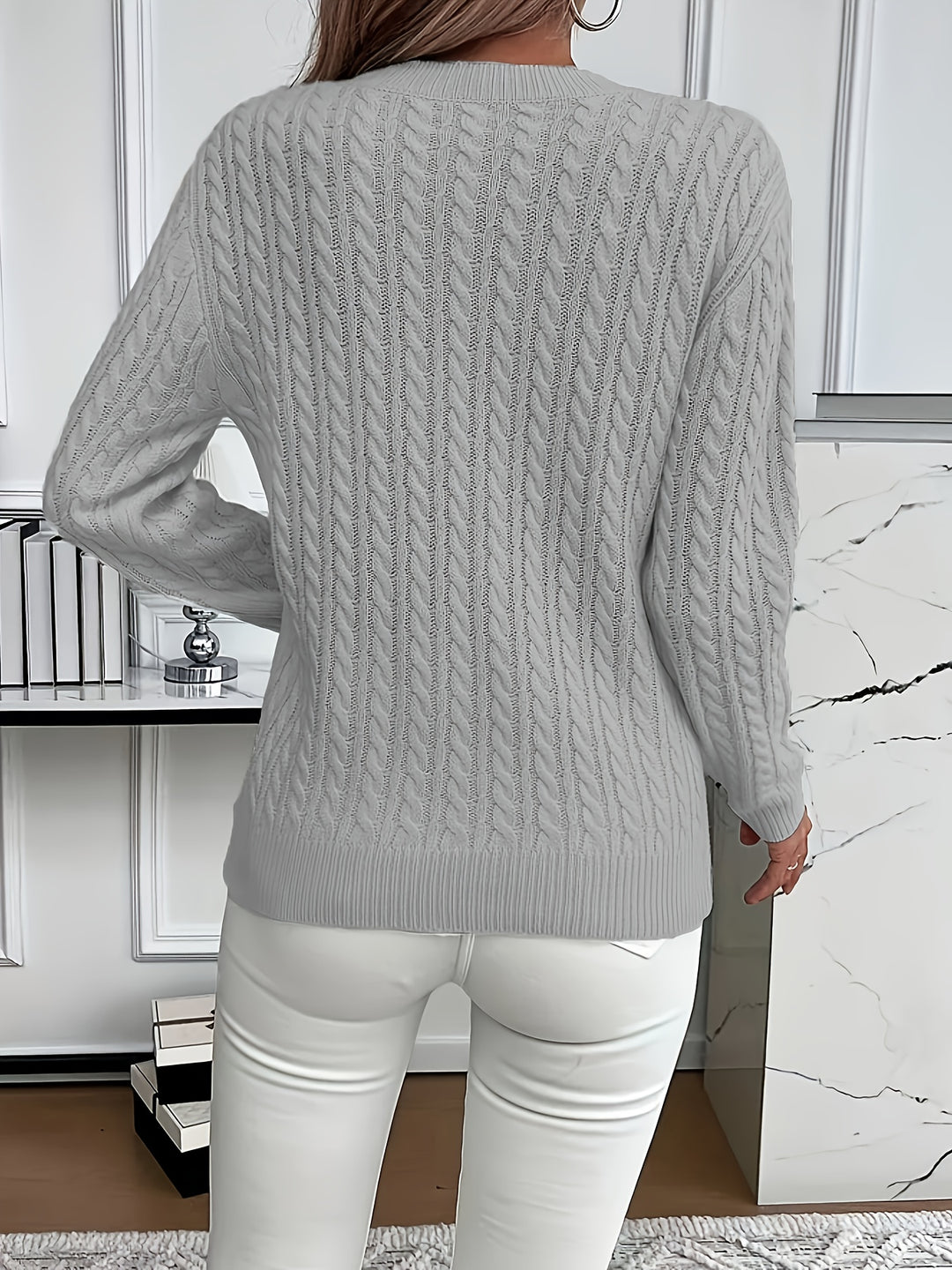 Lena | Pull en Tricot High-Low Moderne et Doux