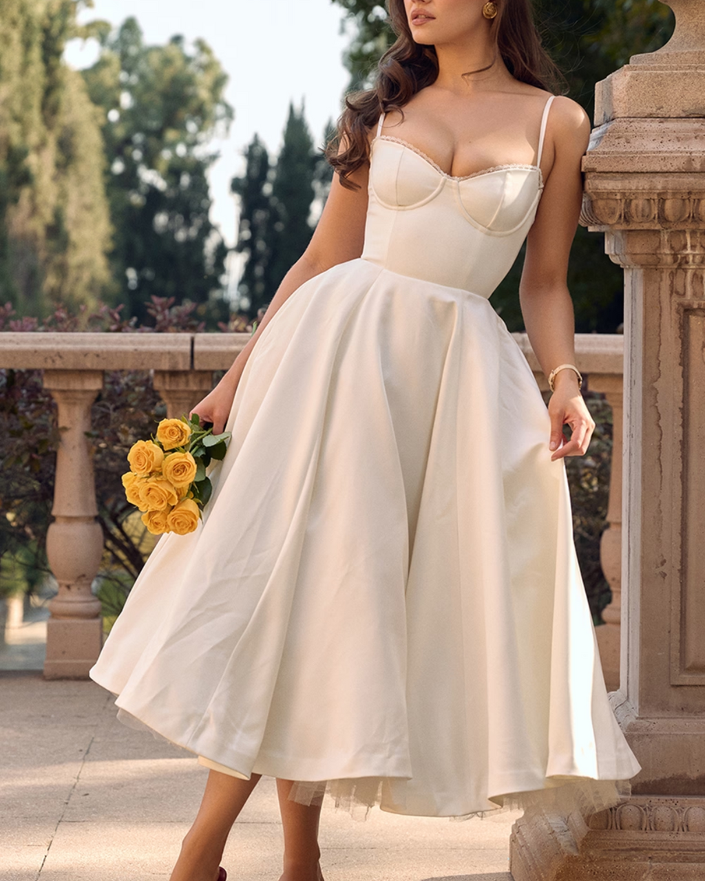 Ophira™ - Robe Midi Corset Élégante