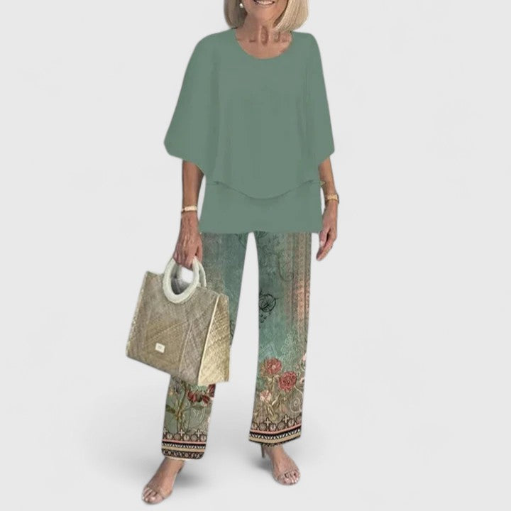 Ensemble Femme | Pantalon Large à Fleurs