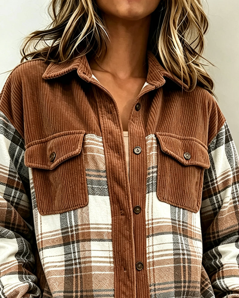 Chemise Carreau Patchwork Poche
