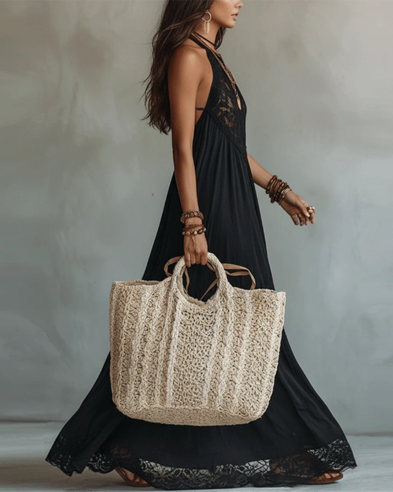 Humizza | Robe de vacances élégante avec haut en dentelle