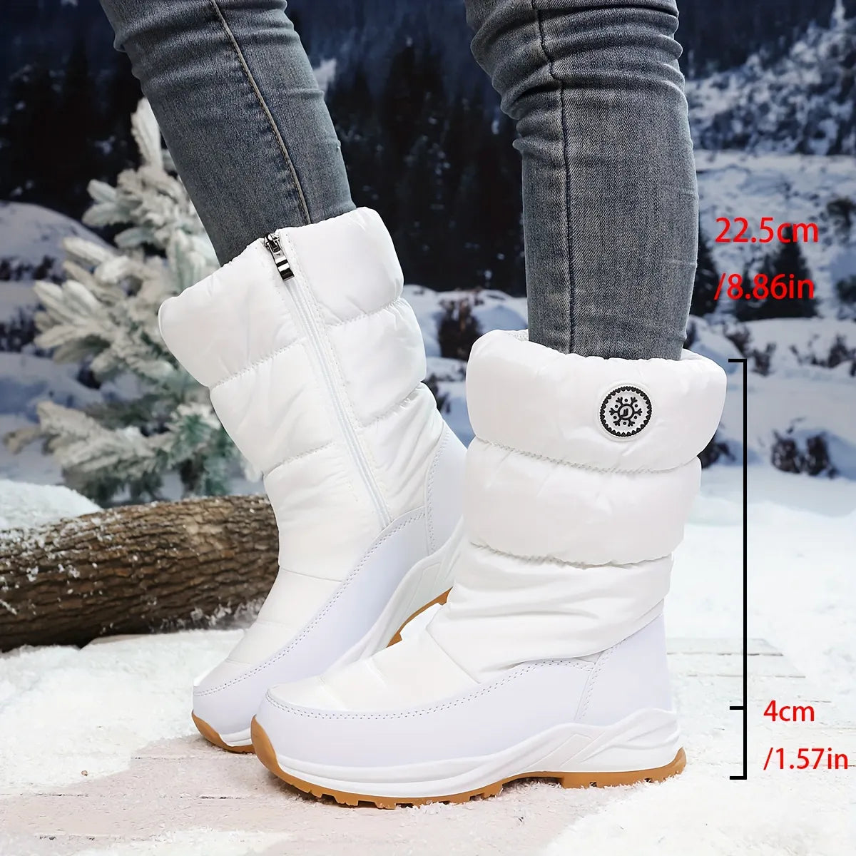 Snavie | Bottes d'hiver pour femmes à tige mi-haute
