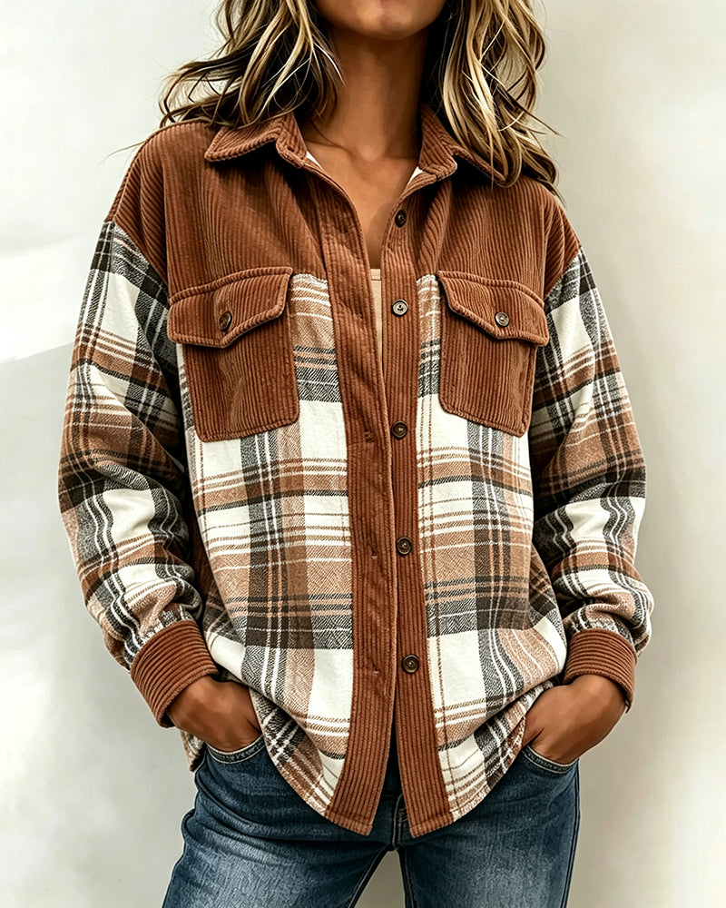 Chemise Carreau Patchwork Poche
