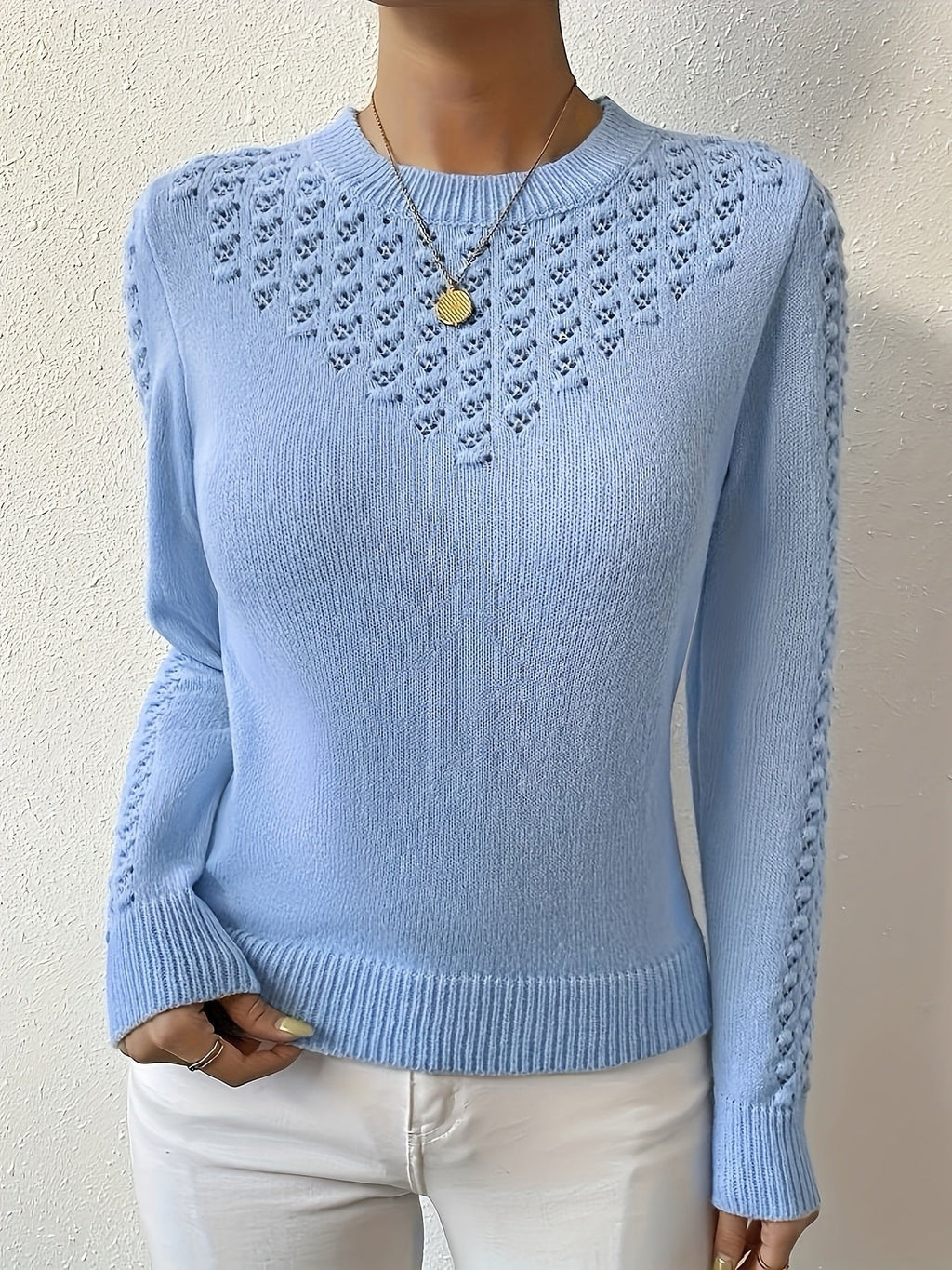 Helena | Pull en tricot pointelle léger et confortable pour femmes