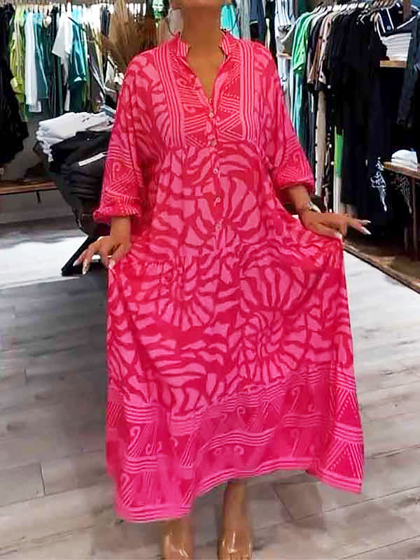 Mira | Robe Imprimée à Décolleté en V (Presque épuisée)