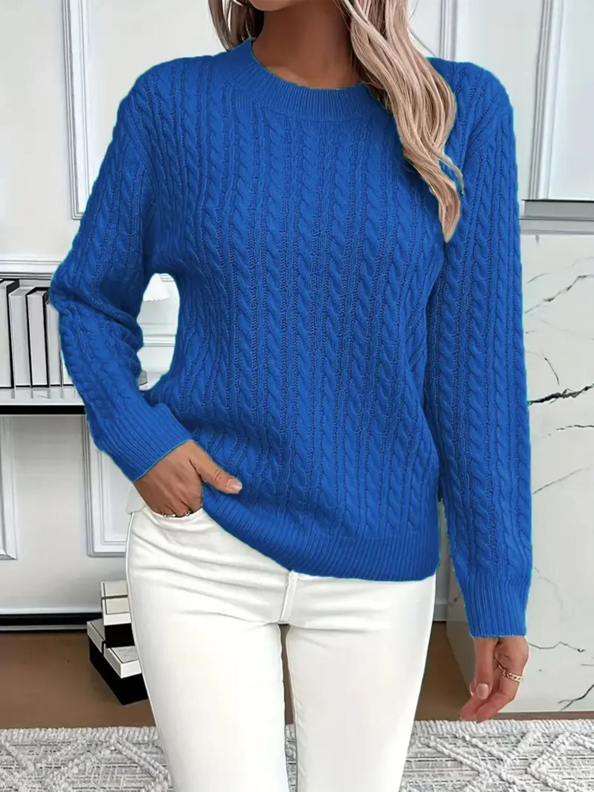 PULL ROND CONFORTABLE POUR FEMMES