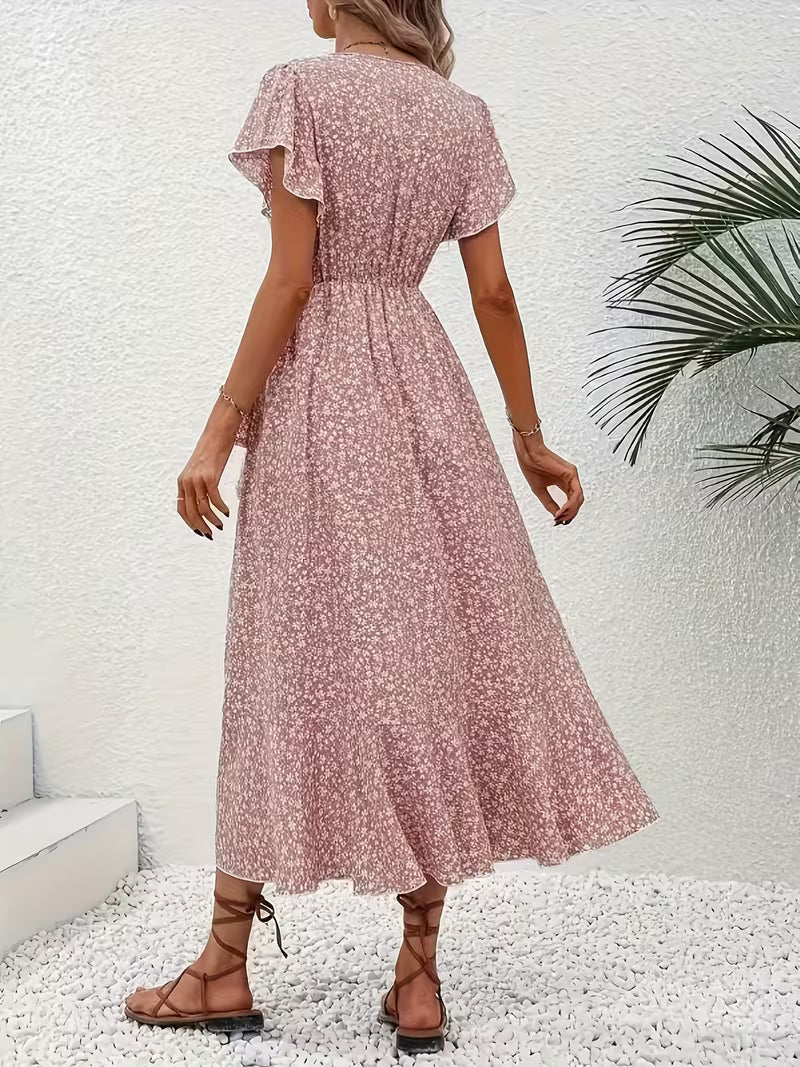 Elara | Robe portefeuille fluide et évasée