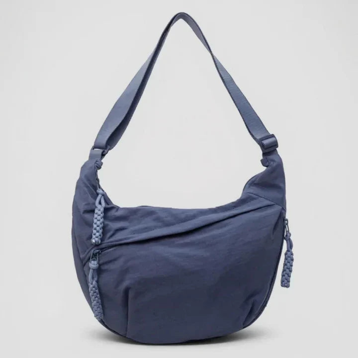 Sac banane femme en nylon côtelé avec bandoulière réglable