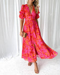 Derana™ - Robe Maxi Rose