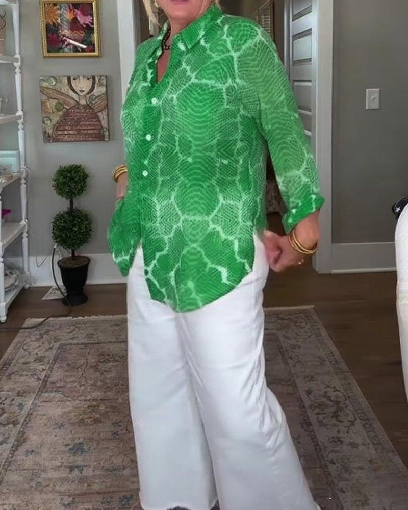 Blouse Texturée Boutonnée