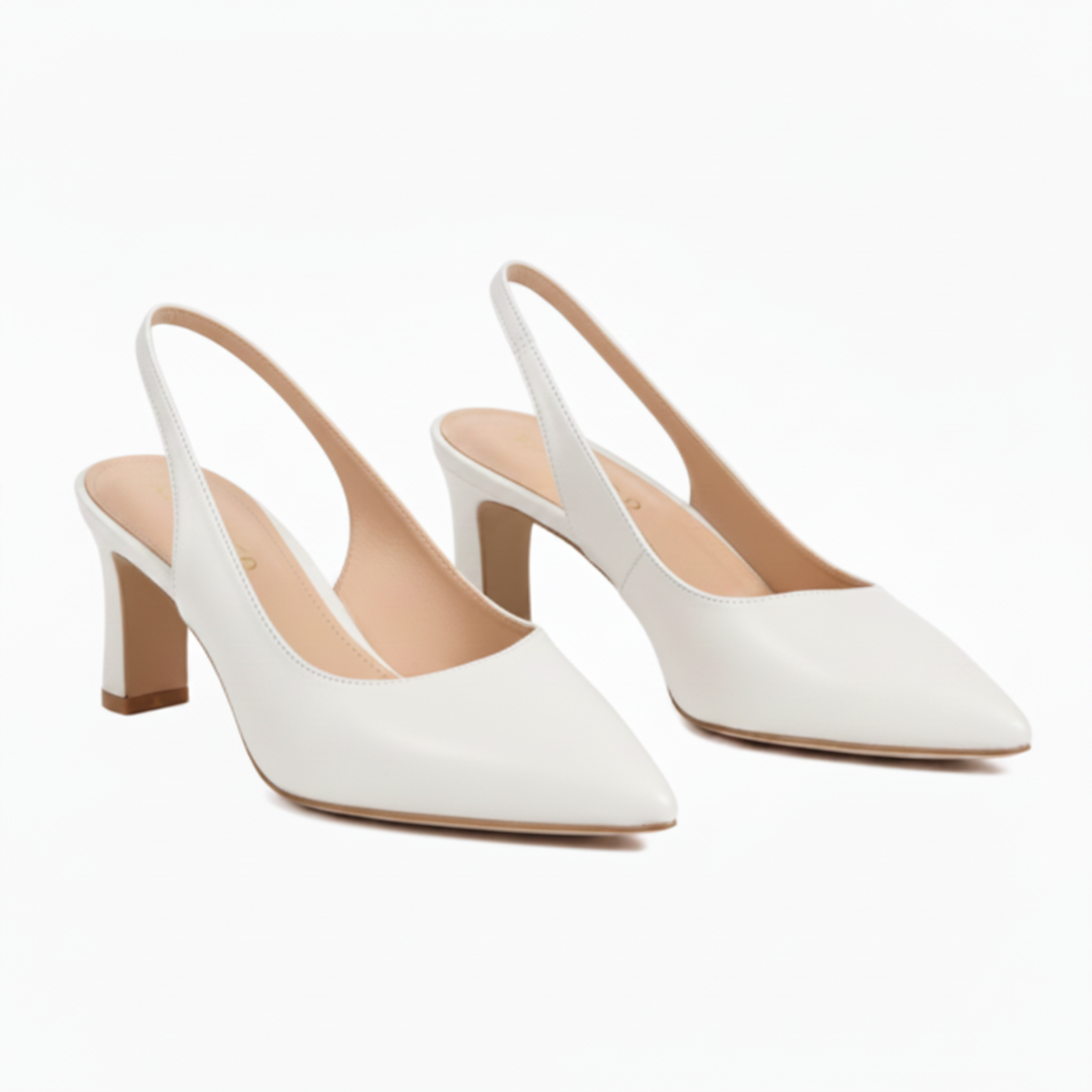 Escarpins Slingback à Bout Pointu pour Femme Chaussures à Petit Talon Kitten Heel