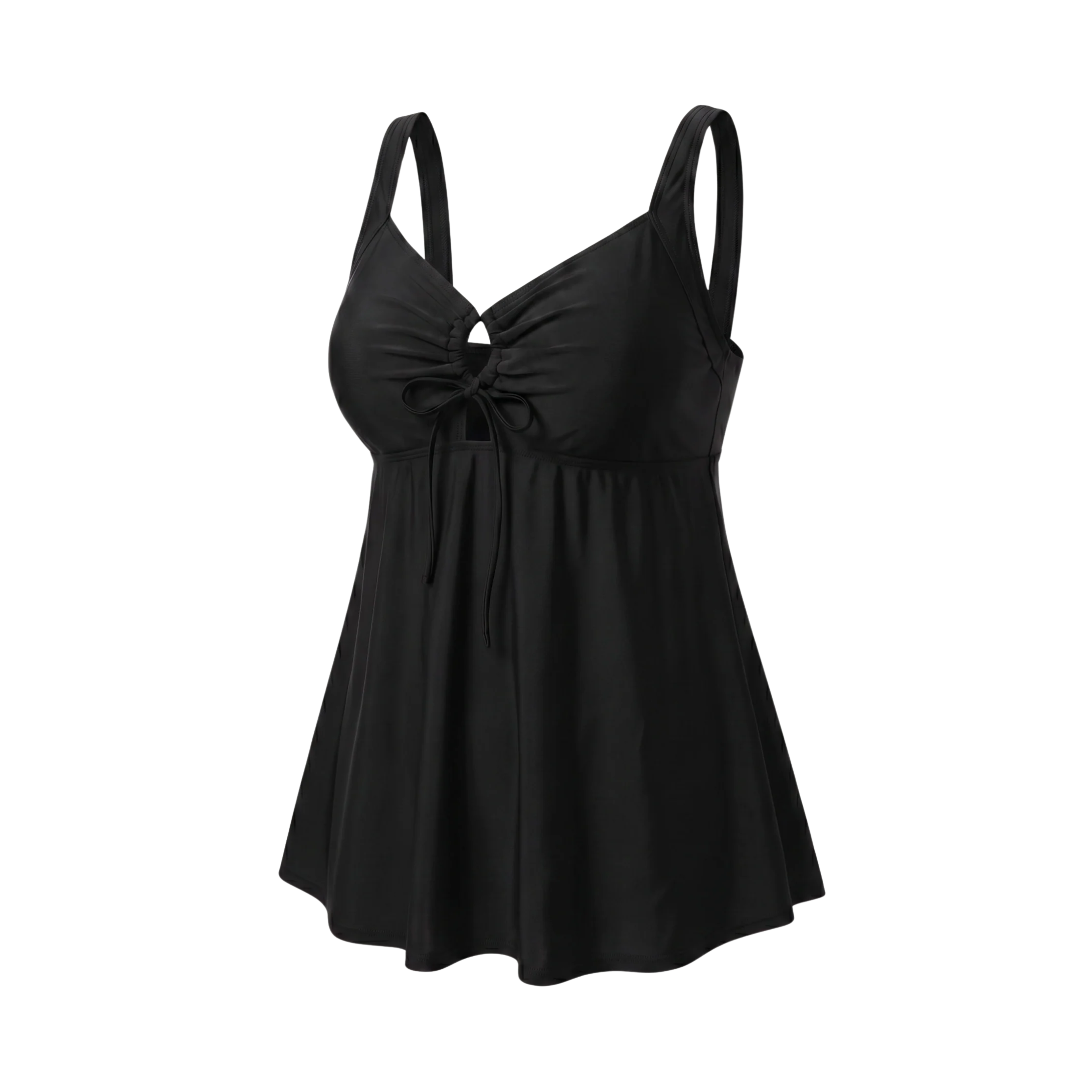 Haut de Tankini Taille Haute pour Femme avec Décolleté Goutte et Coupe Tunique