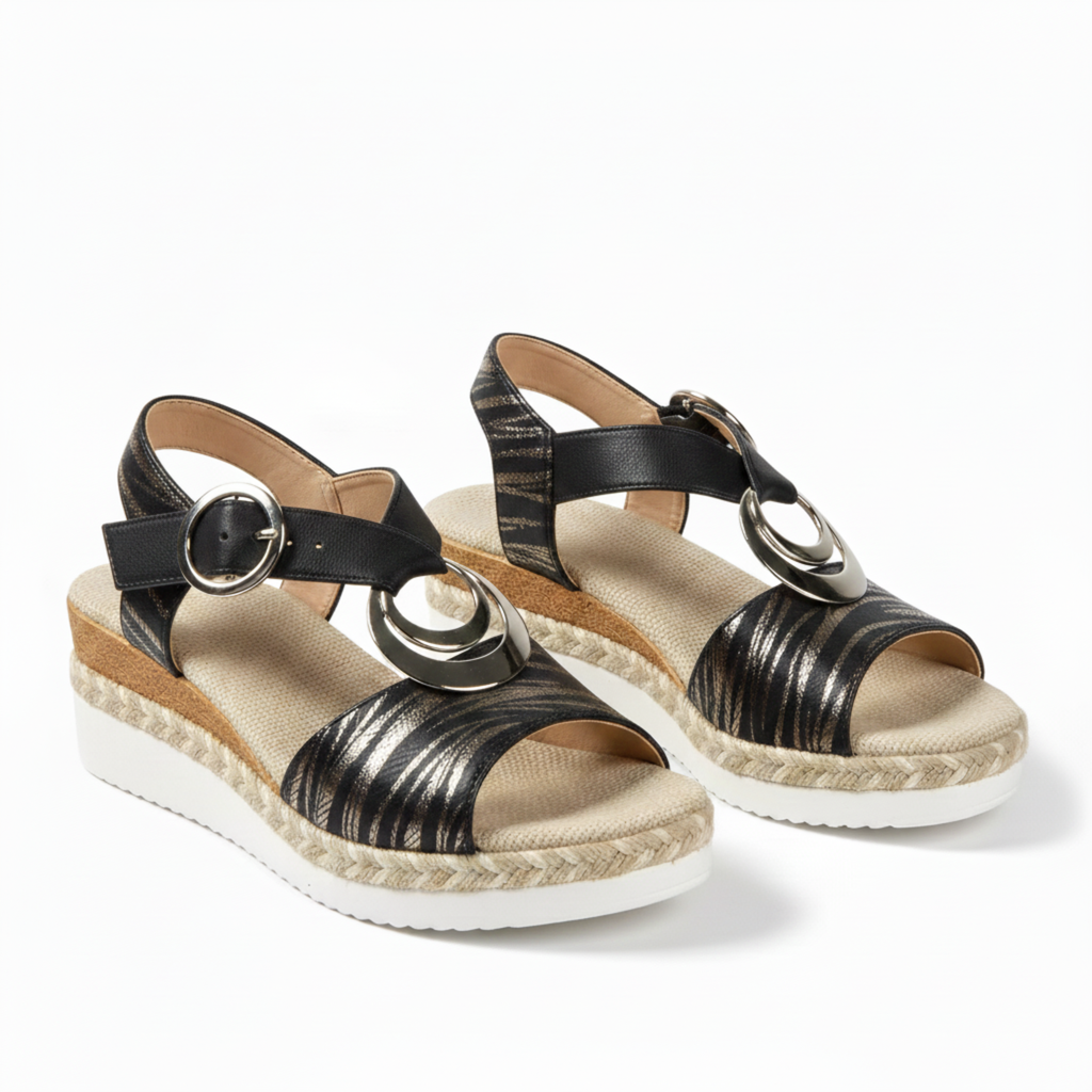 Sandales à Bride Arrière pour Femme Chaussures Rétro à Petit Talon et Boucle