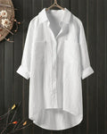 Angelina™ - Blouse unie à manches longues
