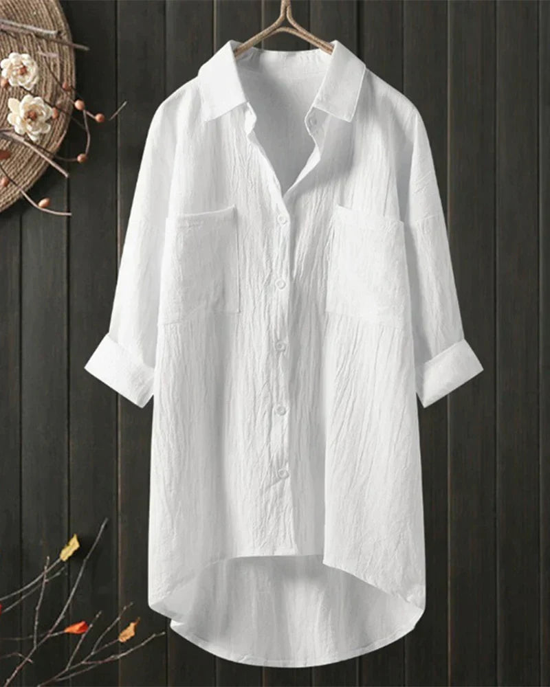 Angelina™ - Blouse unie à manches longues