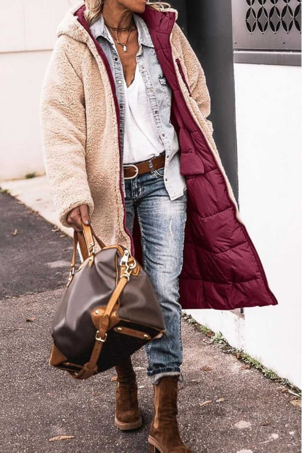 Sasha | Élégant Manteau Réversible