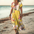 Lyrelina | Robe vintage élégante à fleurs avec une coupe féminine