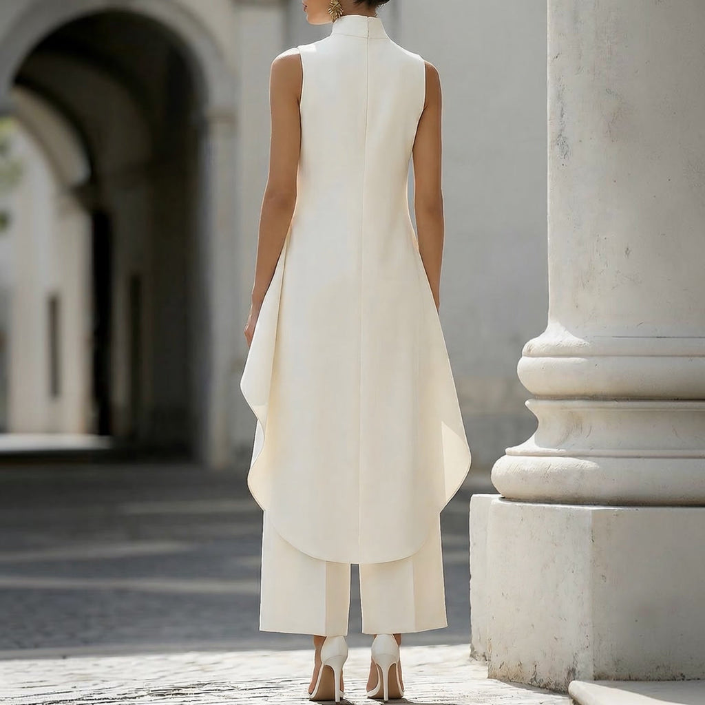 Jelyra | Robe longue moderne avec design asymétrique