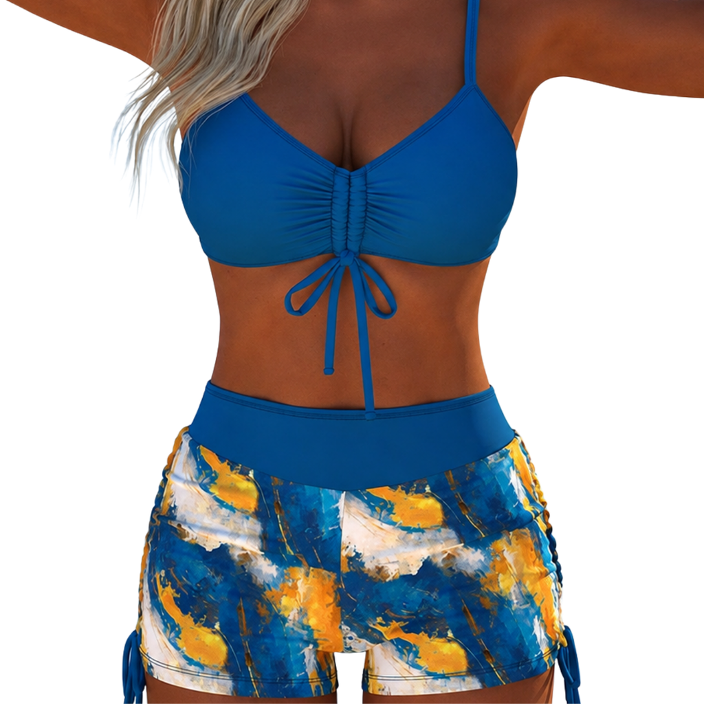 Emelita | Ensemble de maillot de bain accrocheur avec style short