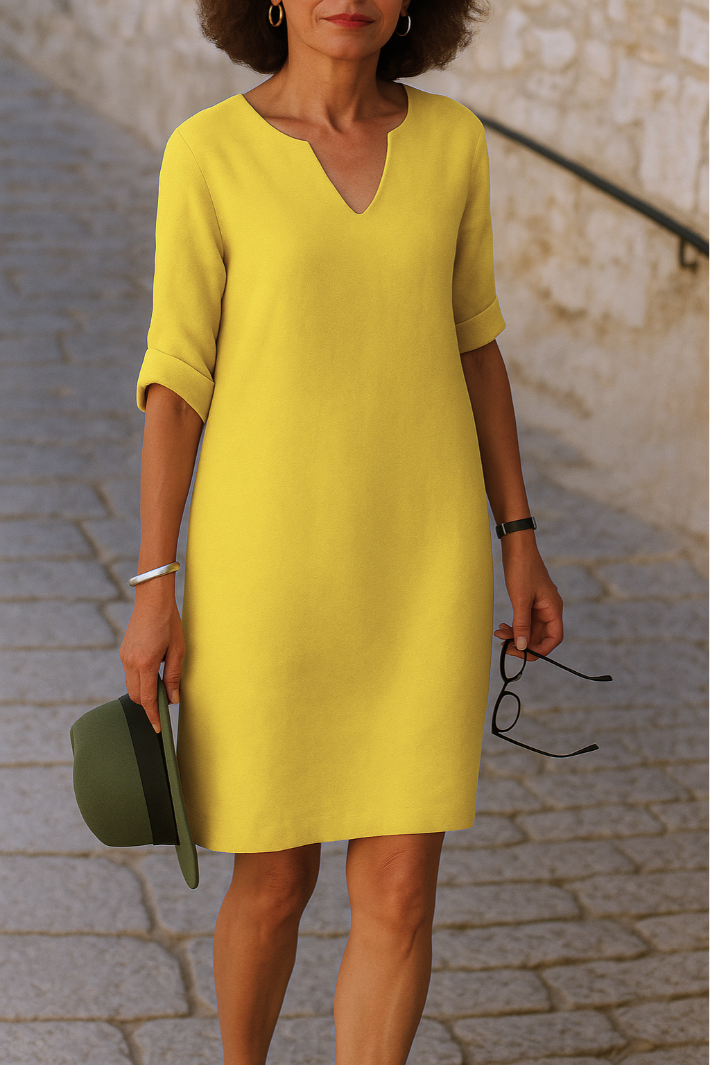 Elvy™ - Robe élégante à décolleté en V
