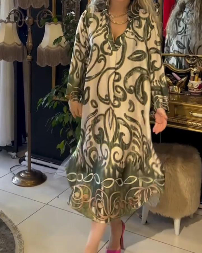 Robe imprimée loose et élégante