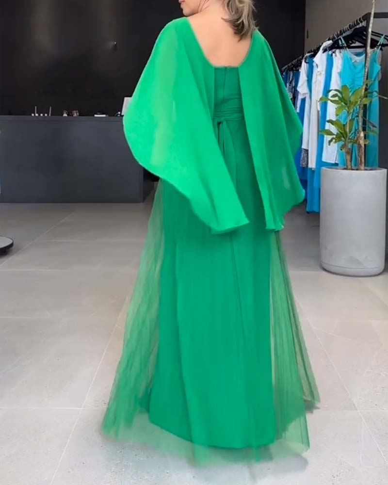 Robe Maxi A Ligne Col Rond