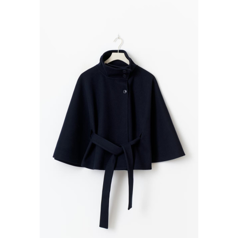 Manteau à col haut et ceinture pour femme | Hiver