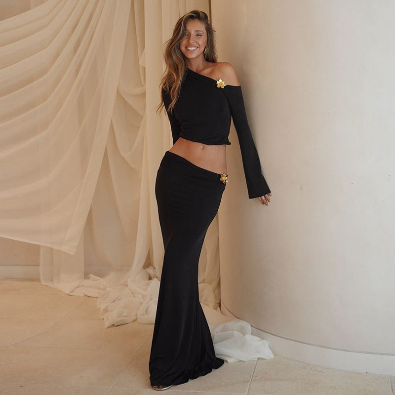 Ensemble Top et Jupe Maxi Coupe Ajustée Pour Femme | Idéal Pour Occasions et Événements