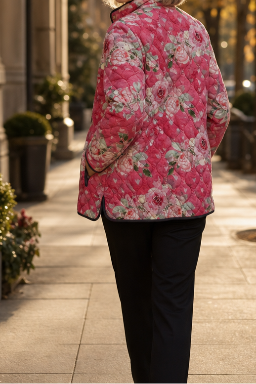 Lisa | Veste matelassée élégante et confortable pour femmes avec motif floral