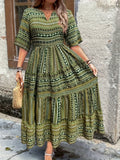 Daisy | Robe midi fluide imprimée boho pour femmes