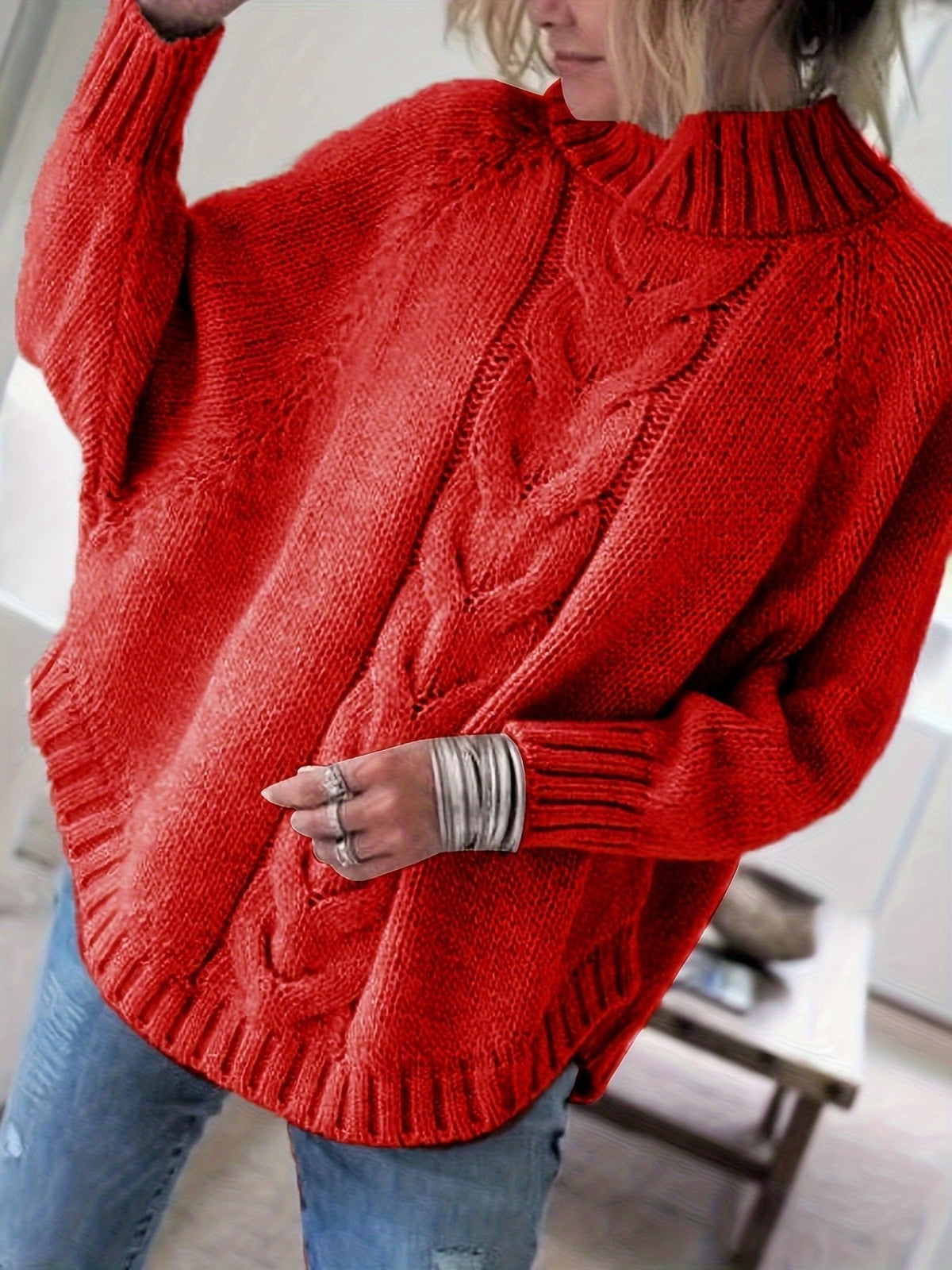 Nora | Pull en tricot doux et élégant avec col roulé