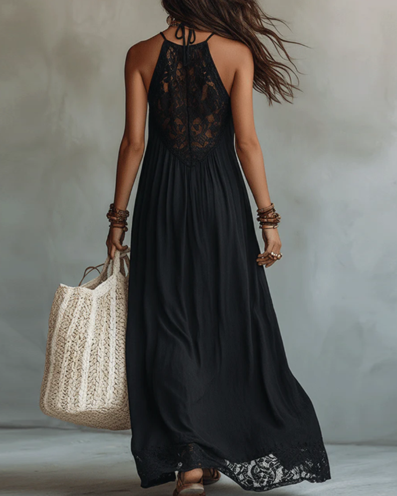Humizza | Robe de vacances élégante avec haut en dentelle