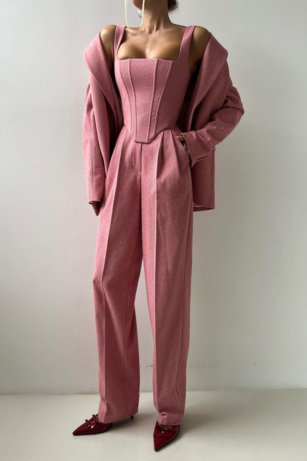 Luna | Ensemble de Blazer Trois Pièces à Double Boutonnage pour Femmes
