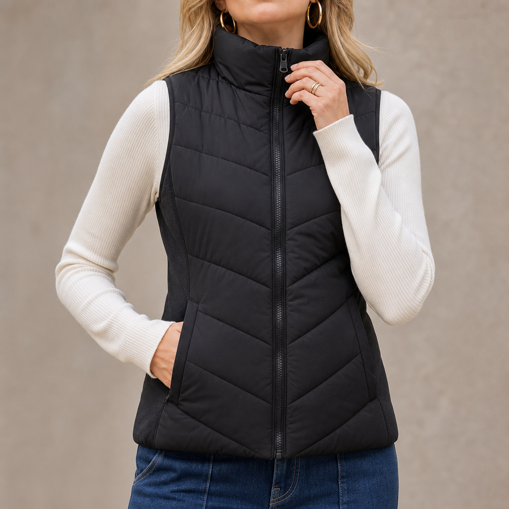 Daisy | Gilet matelassé pour femmes polyvalent et léger avec col montant
