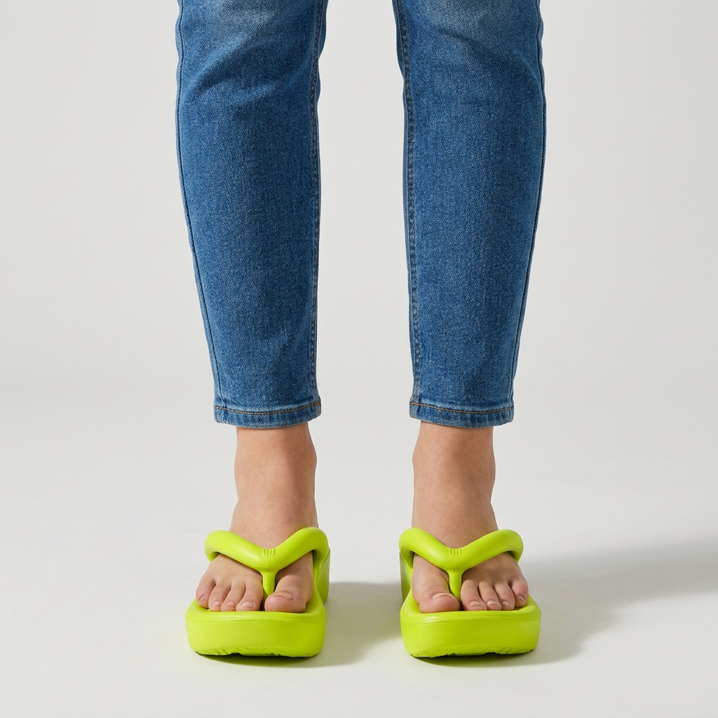 Etheal | Tongs confortables avec semelle compensée