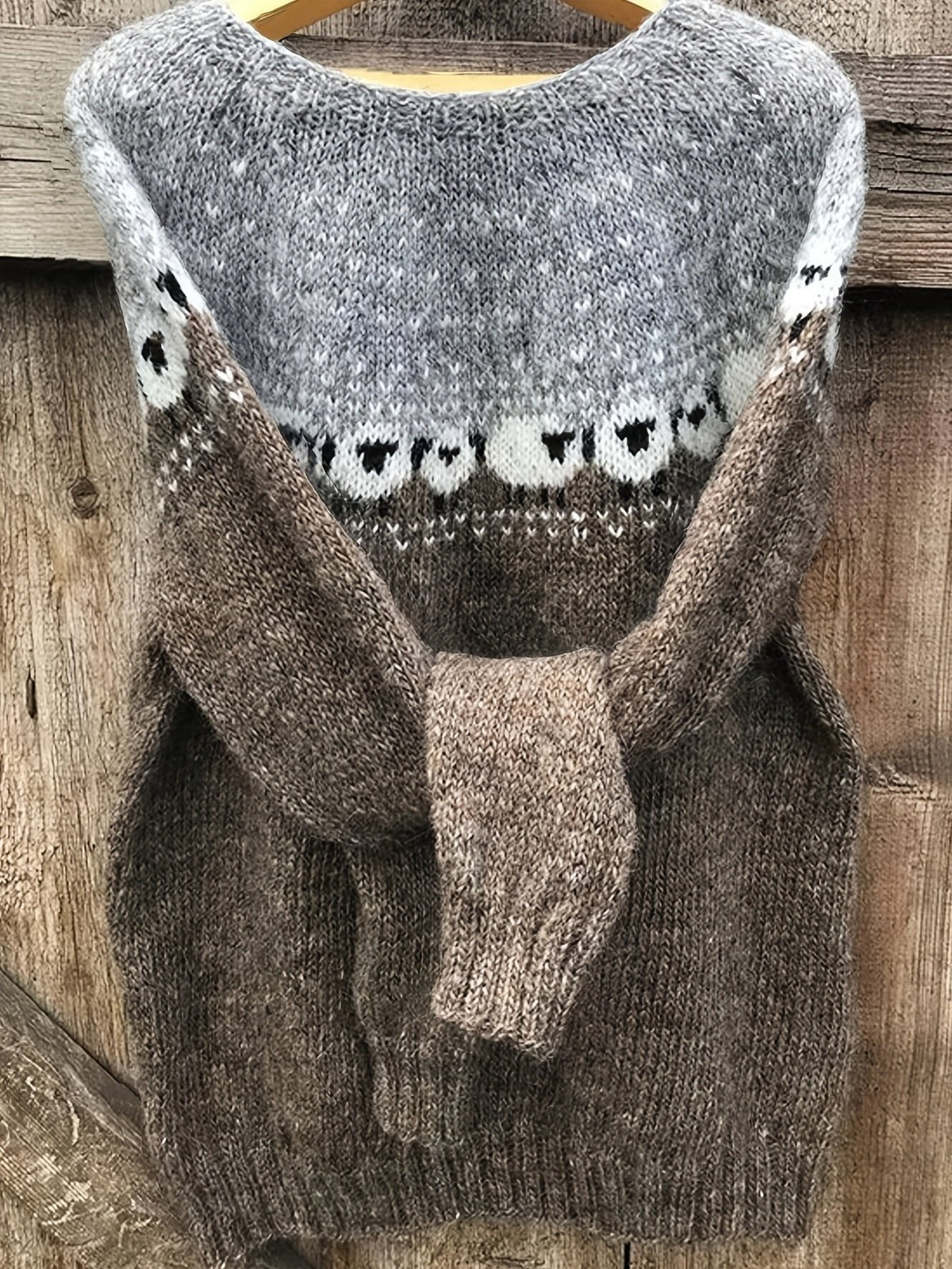 Hannah | Pull en grosse maille douillet avec motif Jacquard de mouton